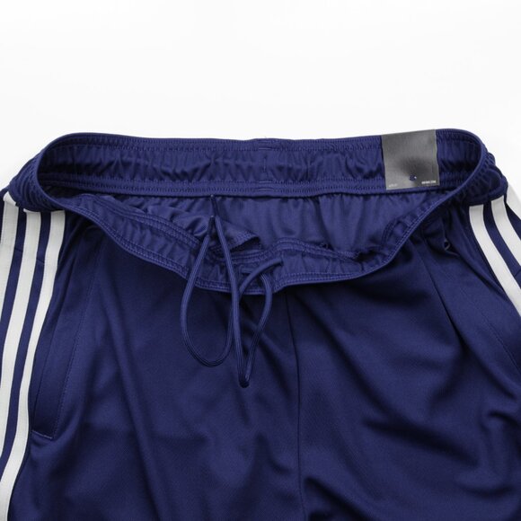 Adidas Men's Train Essentials Pique 3 Stripes Zip Pocket Shorts Blue Size M - Picture 9 of 11